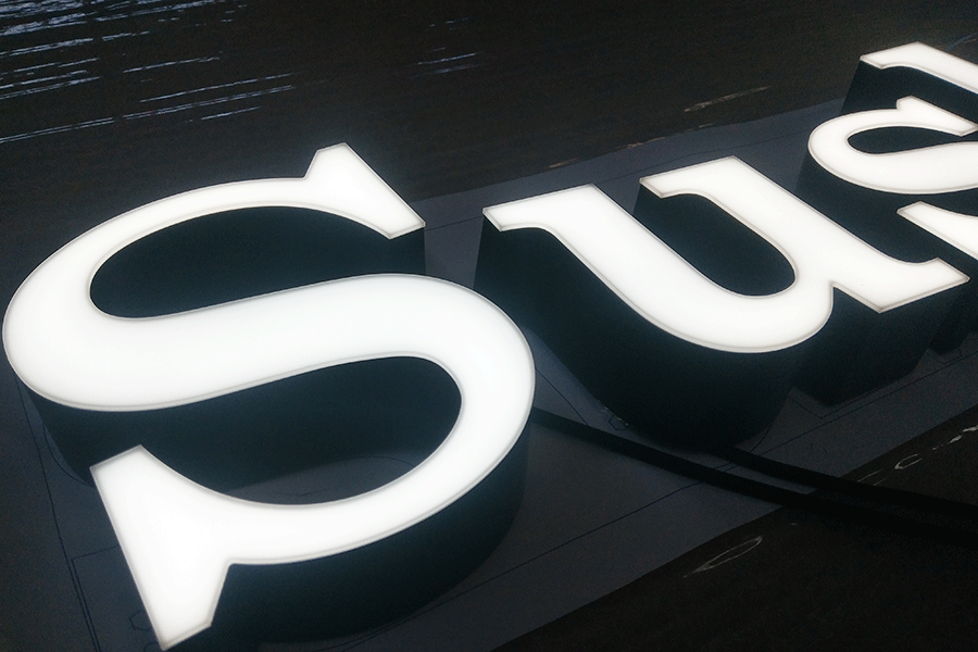 鋁邊無邊字制作工藝流程有哪些？